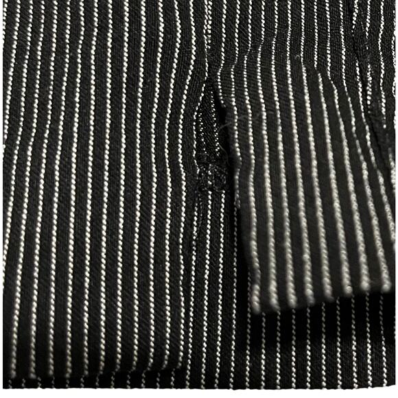 7TH AVENUE DESIGN STUDIO SKINNY LEG PULL-ON PANTS, WOMENS-L-GREY/WHITE PINSTRIPE - Picture 6 of 12